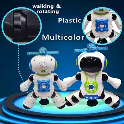 Dancing robot with music, light & 360° moving function for kids