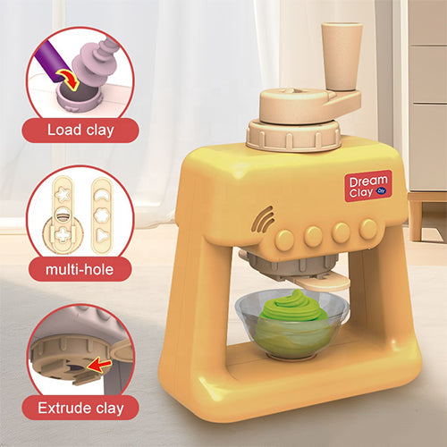 DREAM CLAY KITCHEN CREATIONS DESSERT & NOODLE MAKER PLAYSET FOR KIDS