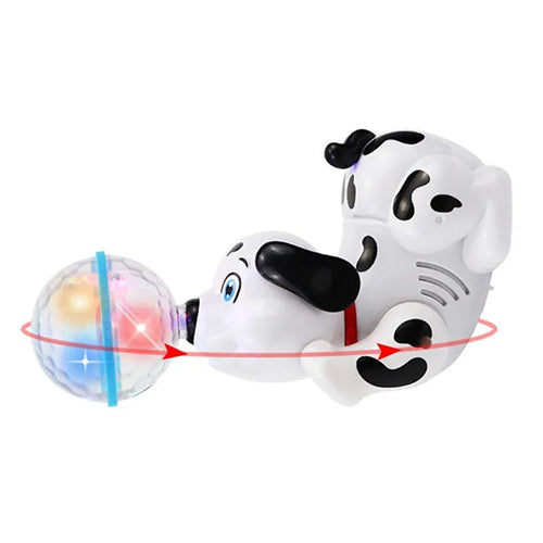 ELECTRIC DANCING DOG TOY WITH 360° ROTATION & LED LIGHT-UP BALL