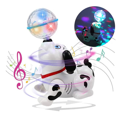 ELECTRIC DANCING DOG TOY WITH 360° ROTATION & LED LIGHT-UP BALL