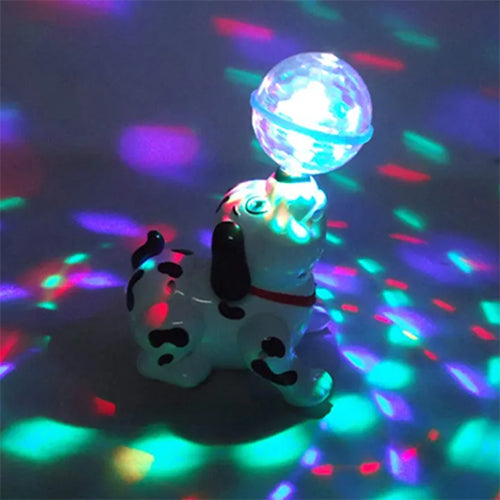 ELECTRIC DANCING DOG TOY WITH 360° ROTATION & LED LIGHT-UP BALL