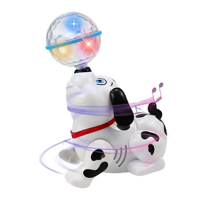 ELECTRIC DANCING DOG TOY WITH 360° ROTATION & LED LIGHT-UP BALL