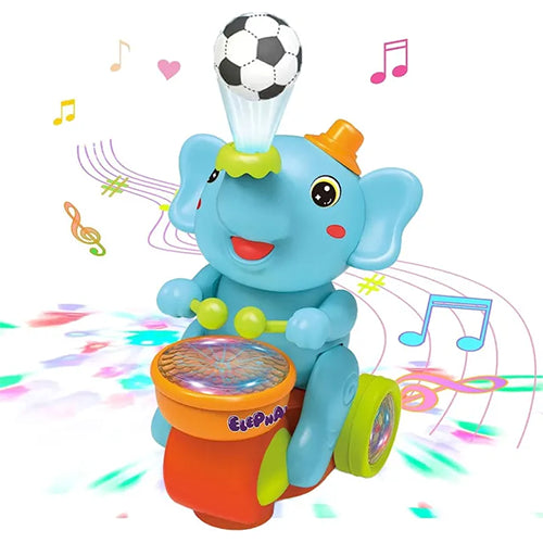 ELEPHANT MUSICIAN "BUMP & GO" BLOWING BALL TOY