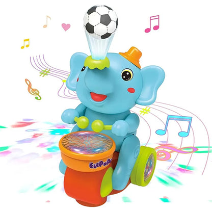 ELEPHANT MUSICIAN "BUMP & GO" BLOWING BALL TOY