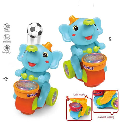 ELEPHANT MUSICIAN "BUMP & GO" BLOWING BALL TOY