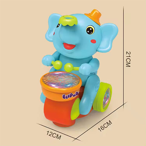 ELEPHANT MUSICIAN "BUMP & GO" BLOWING BALL TOY