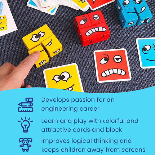 EXPRESSION PUZZLE MATCHING BLOCKS FACE CHANGING GAME