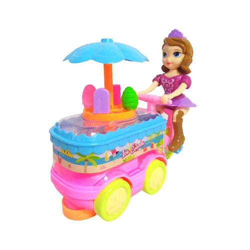 GIRL MUSICAL ICE CREAM TRICYCLE BUMP & GO TOY