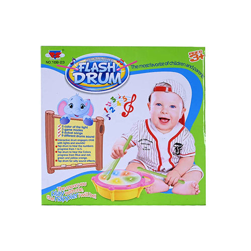 MULTICOLOURED FLASH DRUM TOY