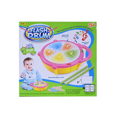 MULTICOLOURED FLASH DRUM TOY