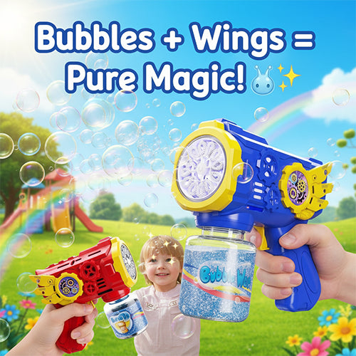Electric Bubble Gun (Gears & Wings Edition) - Get Extra 500ml refill free
