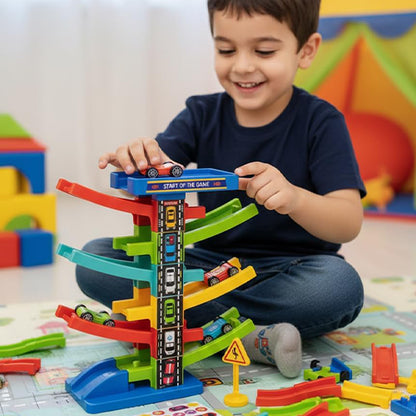 GLIDING RAIL CAR DIY BUILDING PLAYSET FOR KIDS