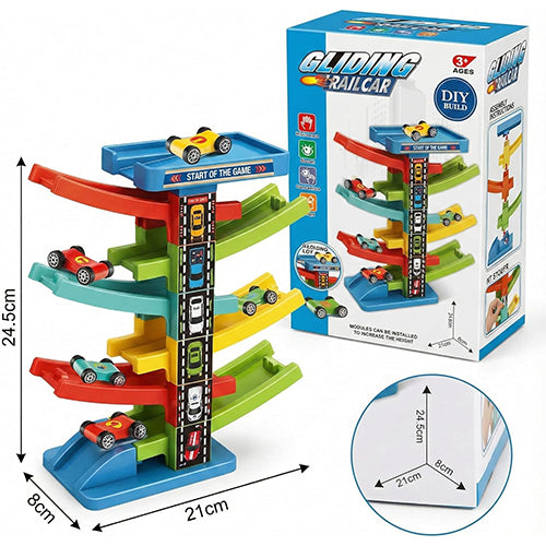 GLIDING RAIL CAR DIY BUILDING PLAYSET FOR KIDS
