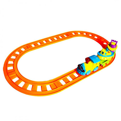 HAPPY CARTOON TRAVEL TRAIN TOY SET FOR KIDS