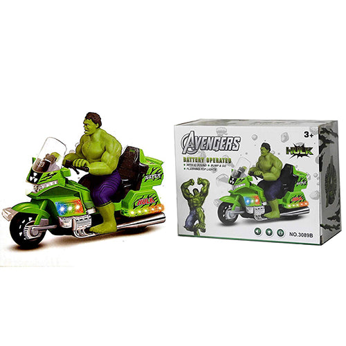 HULK "BUMP & GO" MOTORCYCLE TOY FOR KIDS