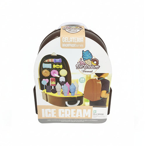 ICE CREAM & DONUT BACKPACK PLAY SET - 28PCS