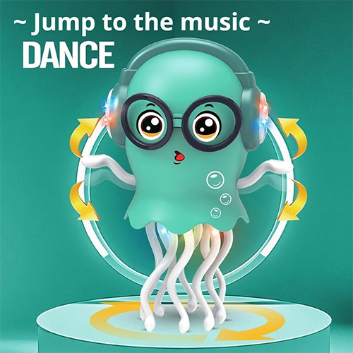 Electric Dancing Jellyfish Toy for Kids & Adults - Automatic Swing & Obstacle Avoidance, LED Lights, Music, Funny Jellyfish
