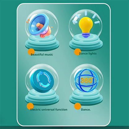 Electric Dancing Jellyfish Toy for Kids & Adults - Automatic Swing & Obstacle Avoidance, LED Lights, Music, Funny Jellyfish