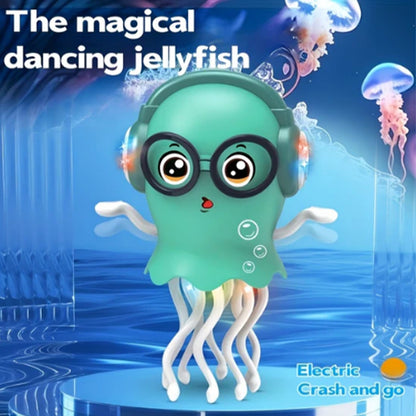 Electric Dancing Jellyfish Toy for Kids & Adults - Automatic Swing & Obstacle Avoidance, LED Lights, Music, Funny Jellyfish