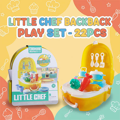 LITTLE CHEF BACKPACK PLAY SET - 22PCS