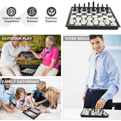 MAGNETIC CHESS SET - 12.5 INCH FOLDABLE BOARD