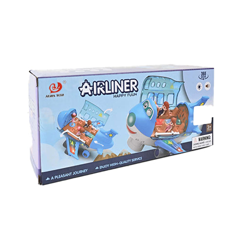 MUSICAL AIRPLANE PLAY SET 360° ROTATING TOY