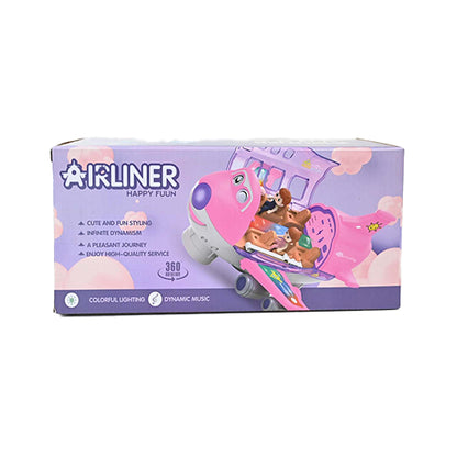 MUSICAL AIRPLANE PLAY SET 360° ROTATING TOY
