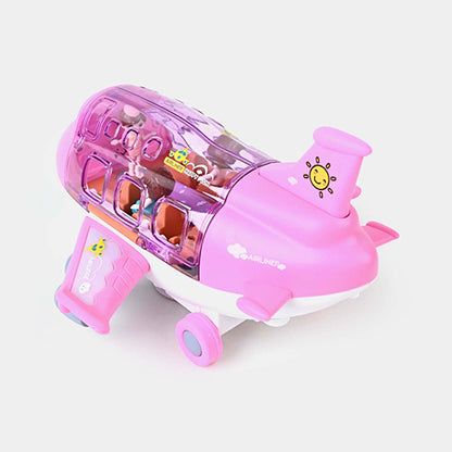 MUSICAL AIRPLANE PLAY SET 360° ROTATING TOY