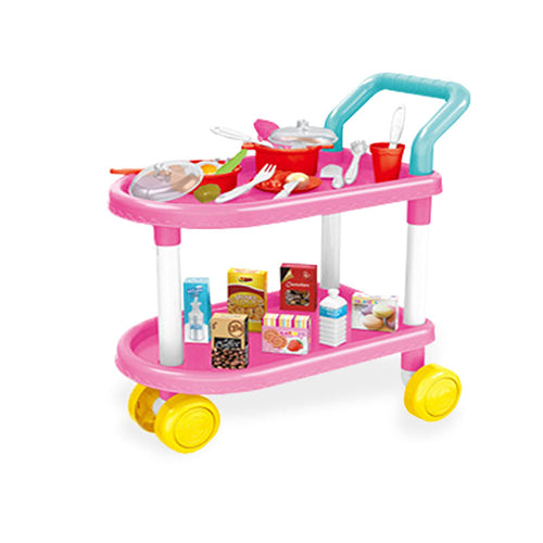MY LITTLE TROLLEY RESTAURANT PLAYSET - 46PCS