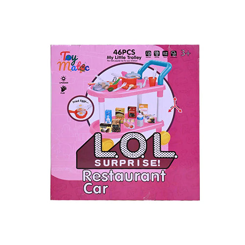 MY LITTLE TROLLEY RESTAURANT PLAYSET - 46PCS