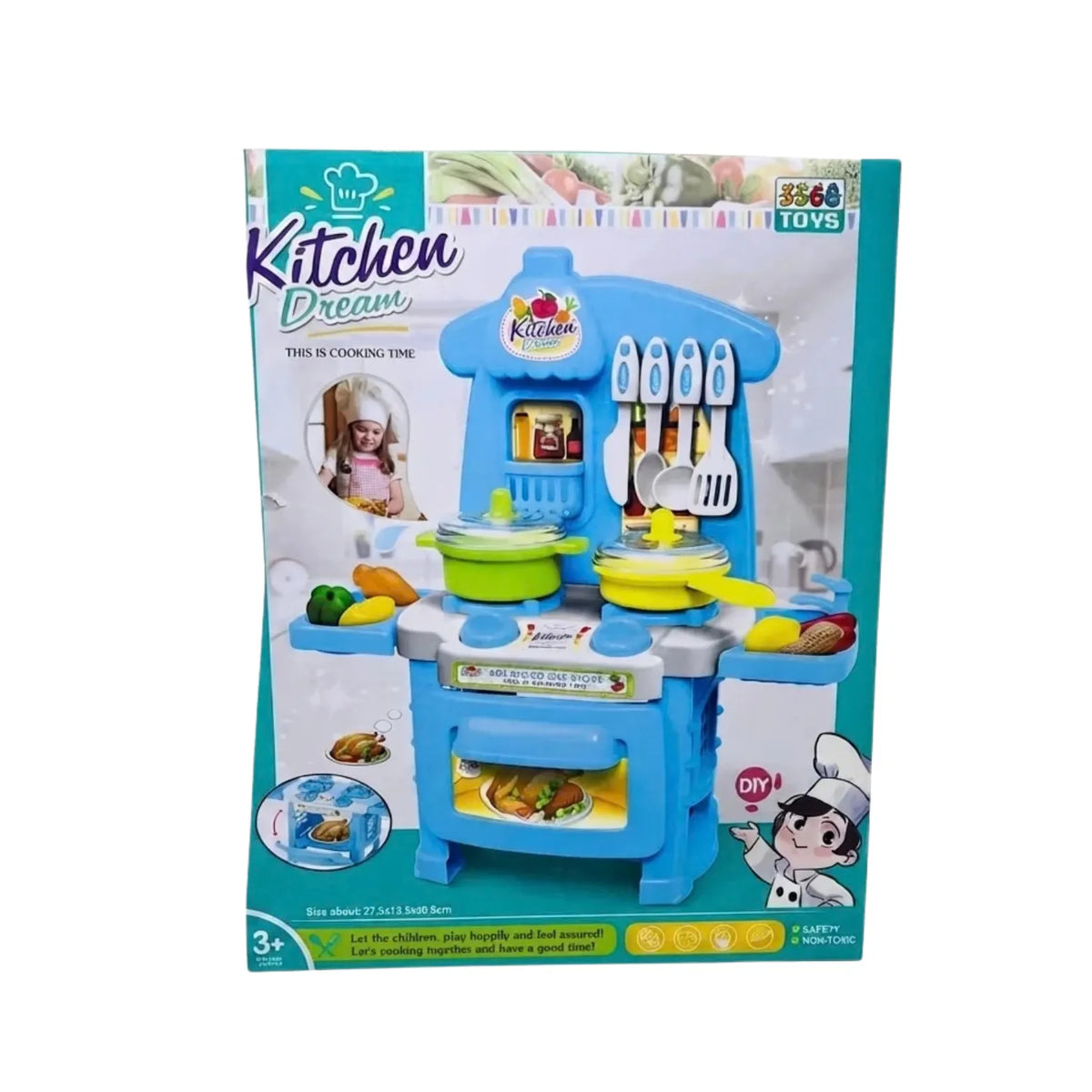 KITCHEN DREAM KIDS COOKING PLAYSET FOR GIRLS