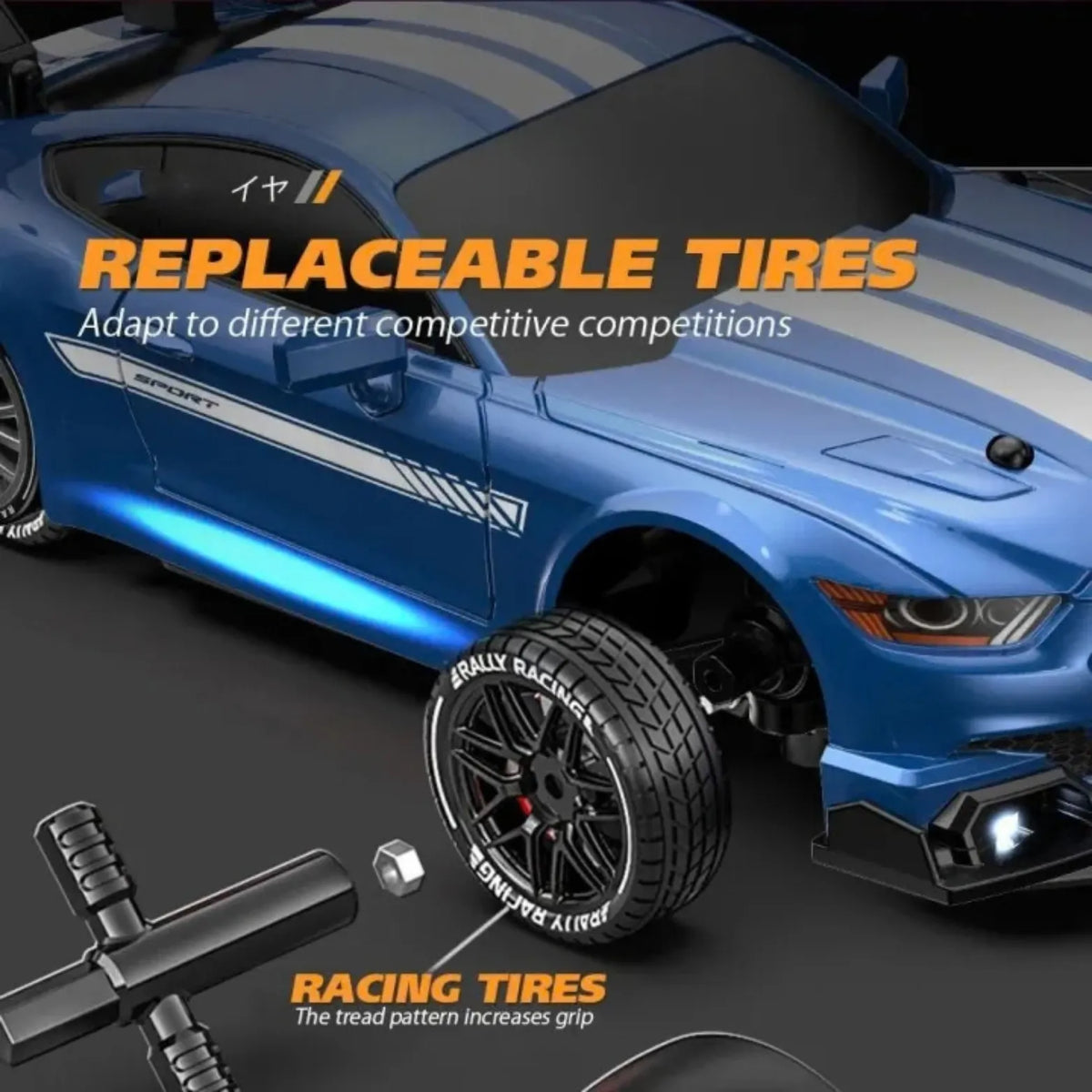 1:24 SCALE RC 4WD HIGH-SPEED DRIFT & RACING CAR