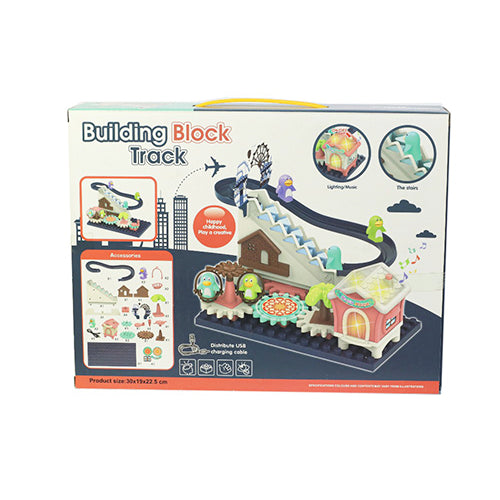 PENGUIN PARADISE ELECTRIC MUSICAL BUILDING BLOCK SLIDE & STAIR CLIMBER PLAY SET FOR KIDS