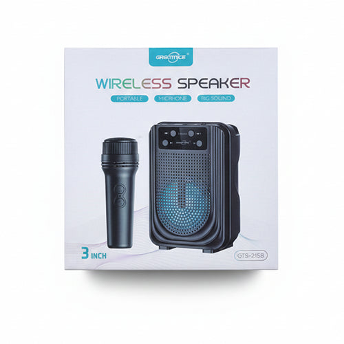 PORTABLE WIRELESS KARAOKE SPEAKER WITH MICROPHONE