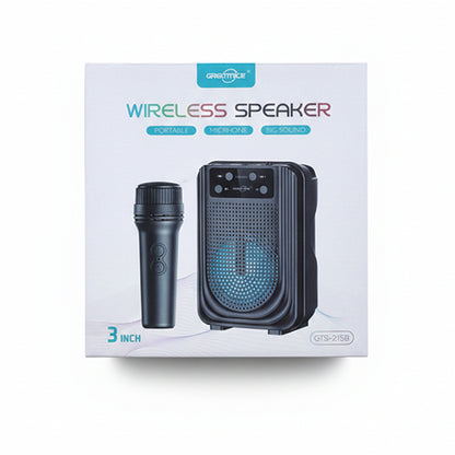 PORTABLE WIRELESS KARAOKE SPEAKER WITH MICROPHONE