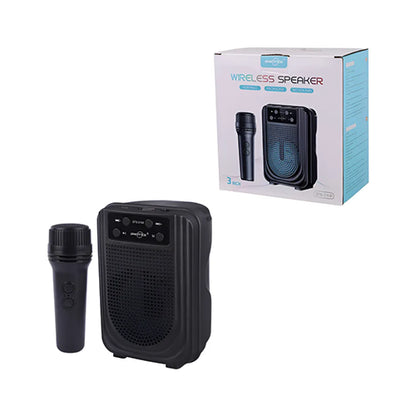 PORTABLE WIRELESS KARAOKE SPEAKER WITH MICROPHONE