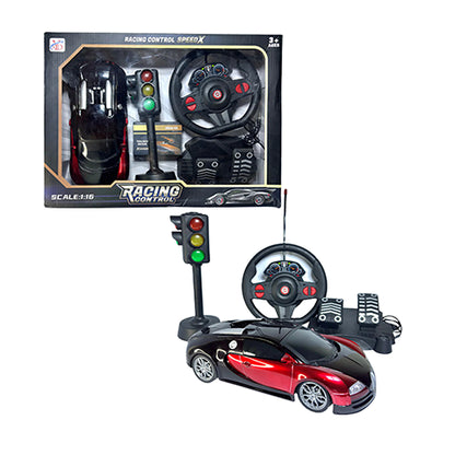 RACING CONTROL STEERING WHEEL & PEDAL REMOTE CONTROL CAR SET FOR KIDS