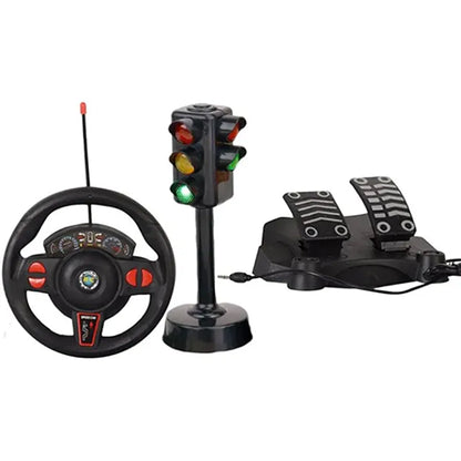 RACING CONTROL STEERING WHEEL & PEDAL REMOTE CONTROL CAR SET FOR KIDS