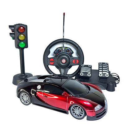 RACING CONTROL STEERING WHEEL & PEDAL REMOTE CONTROL CAR SET FOR KIDS