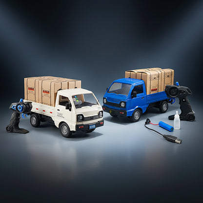REMOTE CONTROL CARGO DELIVERY TRUCK WITH SMOKE FOR KIDS