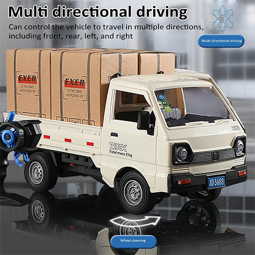 REMOTE CONTROL CARGO DELIVERY TRUCK WITH SMOKE FOR KIDS
