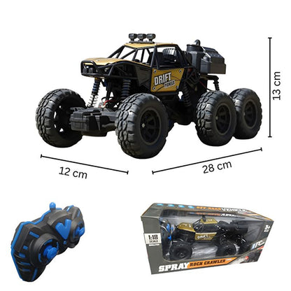 REMOTE CONTROL OFF-ROAD SPRAY ROCK CRAWLER 6-WHEELS FOR KIDS