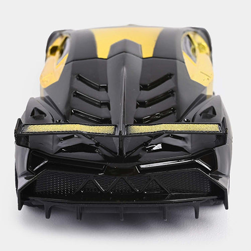 RECHARGEABLE RC SUPER CAR - YELLOW/BLACK LAMBORGHINI TOY