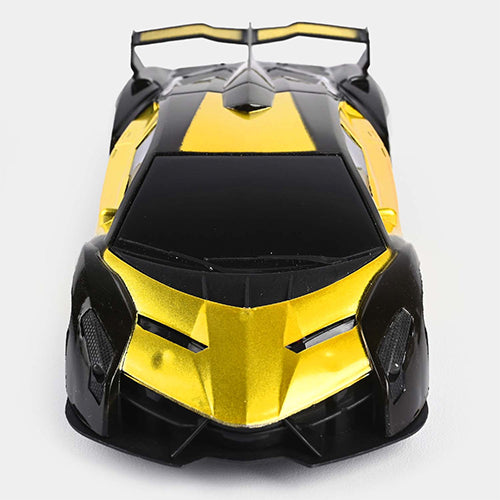 RECHARGEABLE RC SUPER CAR - YELLOW/BLACK LAMBORGHINI TOY