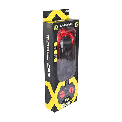 RECHARGEABLE RC SUPER CAR - RED/BLACK BUGATTI TOY