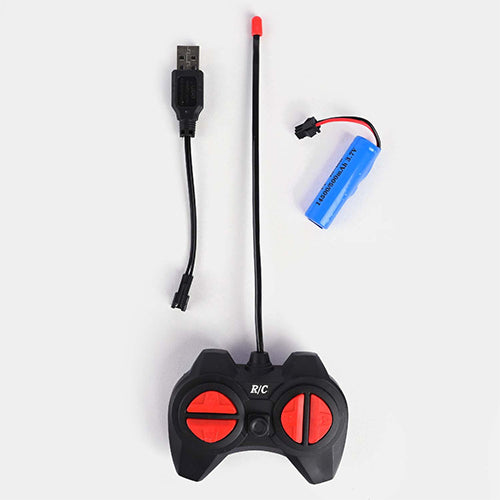 RECHARGEABLE RC SUPER CAR - RED/BLACK BUGATTI TOY