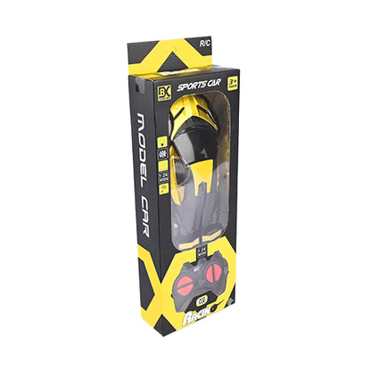 RECHARGEABLE RC SUPER CAR - YELLOW/BLACK LAMBORGHINI TOY
