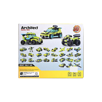 ROCKET RALLY CAR BRICKS BUILDING SET FOR KIDS