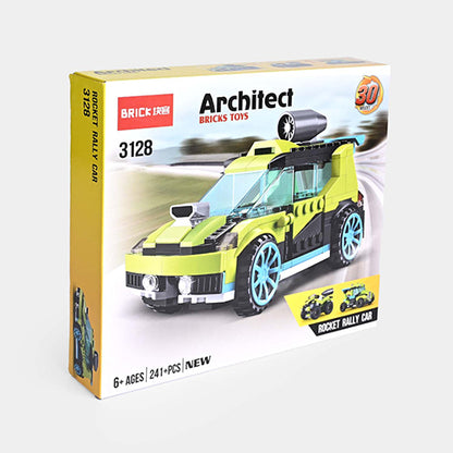 ROCKET RALLY CAR BRICKS BUILDING SET FOR KIDS