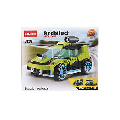 ROCKET RALLY CAR BRICKS BUILDING SET FOR KIDS